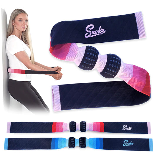 The Snake Deep Tissue Muscle Roller - Dual Lacrosse Ball Self Massager for Back Body & Foot (Firm Pink)